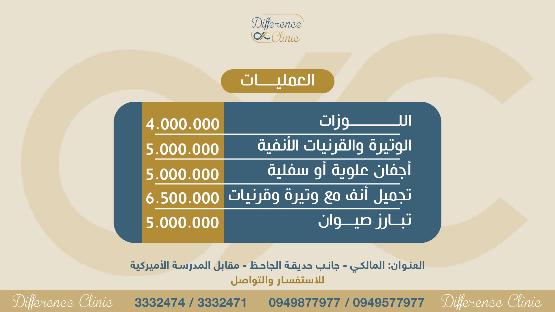 أسعار العمليات الجراحية